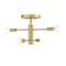 Designers Fountain Arlo 14.25 in. 4-Light Brushed Gold Minimalist Semi Flush Mount with Bare Bulbs for Dining Rooms D320C-SF-BG - alternate 1